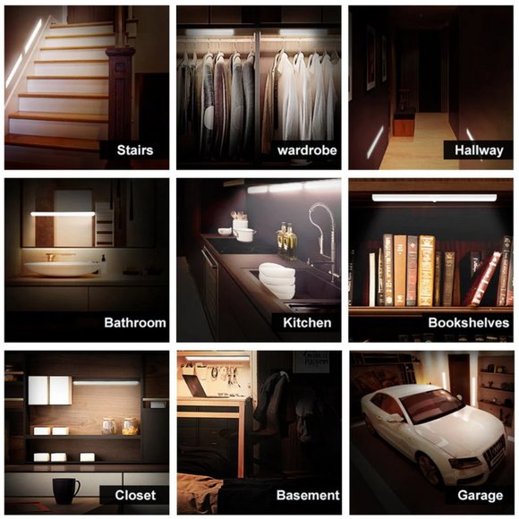 2 Pack LEPOTEC 54 LED Under Cabinet Lights Wireless Rechargeable - Picture 8 of 10